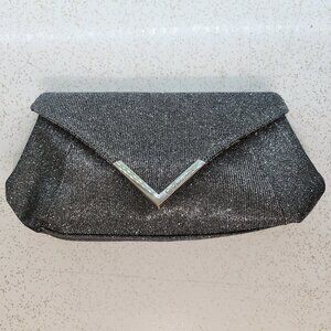 Pewter Sparkly Clutch Purse